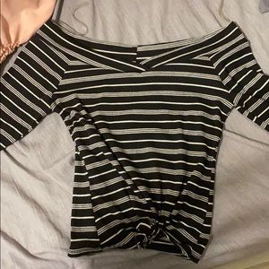 charli russe size medium striped shirt